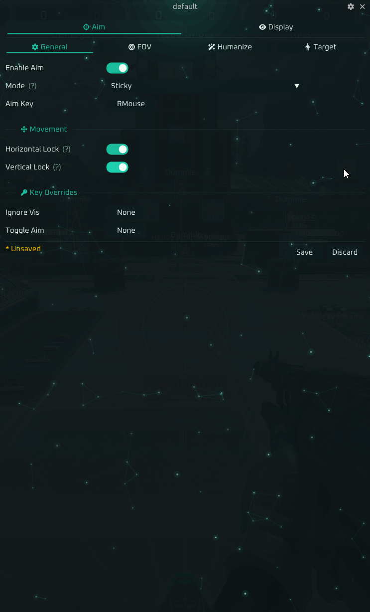 Apex Suite menu — tab 1