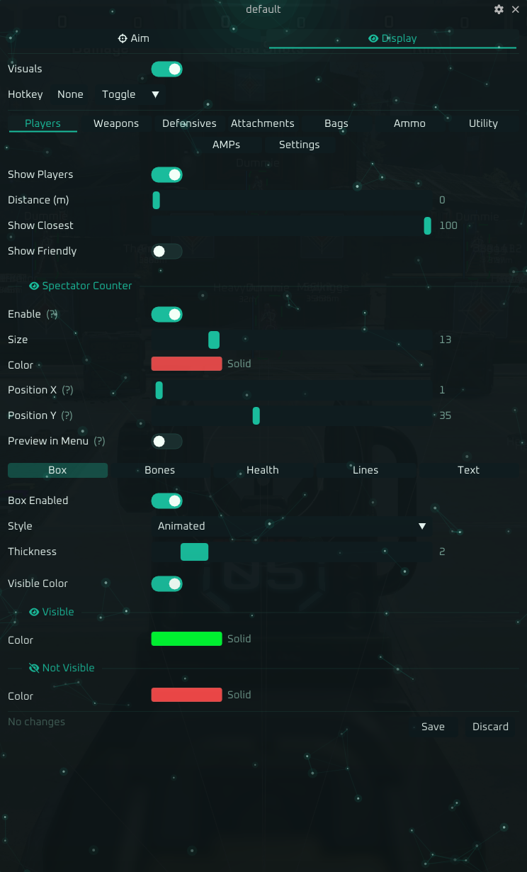 Apex Suite menu — tab 5